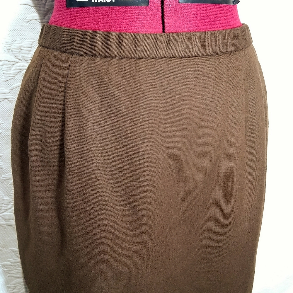 Pendleton Petite Size 12P Wool Brown Midi Skirt